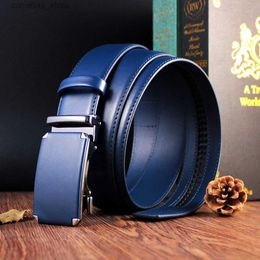 Belts Men Belts Metal Automatic Buckle Brand High Quality Leather Belts for Men Famous Brand Luxury Work Business StrapY240315