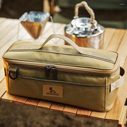 Duffel Bags Kitchen Utensil Storage Bag Portable Picnic BBQ Tableware Pouch Oxford Cloth Waterproof Moisture-proof Outdoor Camping Supplies