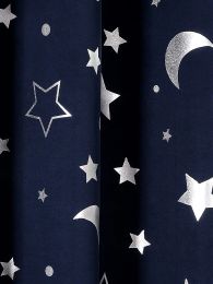 Curtains Star & Moon Pattern Single Panel Curtain_ Polyester