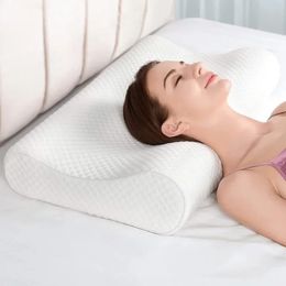 Memory Foam Cervical Pillow Orthopaedic Contour Pillow for Neck and Shoulder Pain Relief Ergonomic Neck Support Sleeping Bed 240306