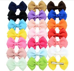 27 Inch Mix Colours Safety Solid Bowknot Ribbon Bow Hairclip Sweet Bows Tie Hair Clips Headware Kids Hairpins Hair Accessories A834769871
