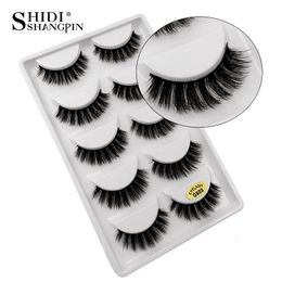 SHIDISHANGPIN 10 boxes wholesale false eyelashes natural long mink lashes 3d volume fake hand made makeup lash G600 240305