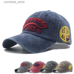 Ball Caps Washed Cotton Baseball Cap For Women Men 3D Embroidery Snapback Dad Hat Soft Top Sun Cap Outdoor Sports Unisex Retro Fishing HatY240315