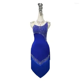 Stage Wear Professional Latin Dance Competition Clothing Ballroom Party Tassel Dress Practice Prom Costume Ladies Line Woman's