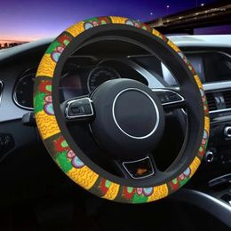 Steering Wheel Covers Yayoi Kusama Universal Cover Fit For Truck Blooming Youth Car Protector 15 Inch Auto Accessories