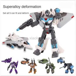 Transformation toys Robots Kids transforming fighter tank king Kong military vehicle armored alloy robot five in one boy toy for kids gift for Christmas 2400315