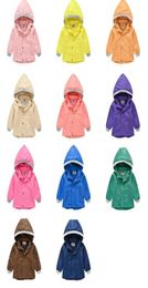 10 styles Christmas Kids Solid Colour Tench coats hoodies jacket baby boys girls cute fashion zipper sport jackets children des3426194