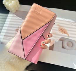 Patchwork Womens Designer Wallet Luxury Long Wallets For Men Cardholder Leather Card Holders Colourful Flap Fashion Purse