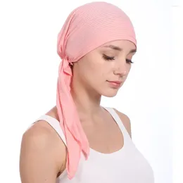 Scarves Wraps Underscarf Strip Hooded Scarf Bandana Hedging Caps Full Cover Head Islamic Turban Muslim Turbante Women's Hijabs