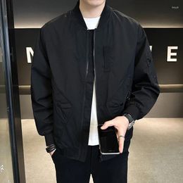 Men's Jackets Casual Work Jacket Spring And Autumn Fashion Loose Fitting Baseball Suit High-end Pilot Trendy Bomber