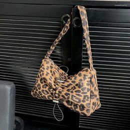 Evening Bags Vintage Canvas Handbags Women Leopard Tote Bag Fashion Underarm Designer Shoulder Ladies Travel Shopper Shopping