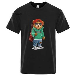 ralph polo shirt Gentleman Teddy Bear Singer Men T Shirts Print Summer Cotton ralphs laurence man Clothes Hip Hop Street Short Sleeve ra 9503