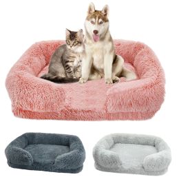 Mats 3 Warm Colour Square Large Dog Beds Washable Winter Warm Cat Mattress Sofa Car Floor Thickened Dog Mat