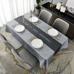 Table Cloth Nordic Geometry Rectangle Tablecloth Holiday Party Decorations Reusable Waterproof Fabric Covers For Kitchen Decor