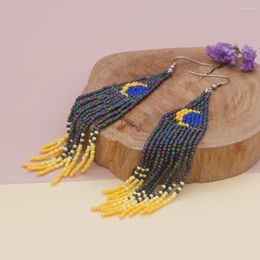 Dangle Earrings Go2Boho Tassel Fringe For Women Jewellery Handmade Beaded Earring Starry Sky Pendientes Seed Beads Ear Rings Girl Gifts