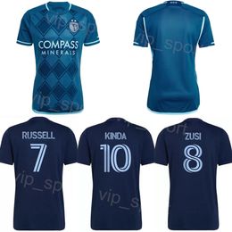 Sporting Kansas City Soccer Jersey 24-25 Men 26 THOMMY 17 DAVIS 6 RADOJA 9 PULIDO 10 SALLOI 7 RUSSELL 54 WALTER 23 AGADA 14 LEIBOLD 18 NDENBE Football Shirt Kits Uniform