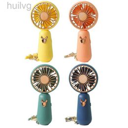 Electric Fans 20CC Creactive Cartoon Cute Little Elk Handheld Portable USB Charging Small Fa 240316