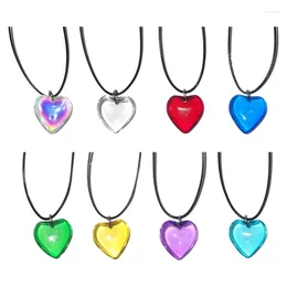 Pendant Necklaces Simple Design Loves Heart Necklace For Women Niche Adjustable Chain Drop