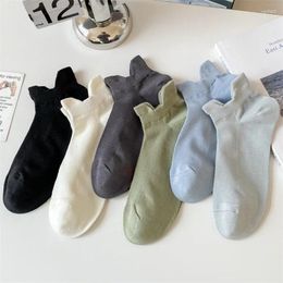 Men's Socks Summer Thin Cotton Mesh Breathable Short For Men Leisure Solid Colour Simple Absorb Sweat