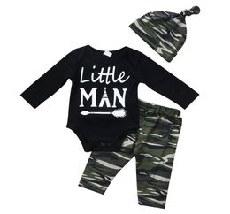 Newborn Baby Boys Clothing Christmas Toddler RomperPantsHat 3PCS set Outfit Infant Boutique Casual Kids Costume Children Pajamas4208875