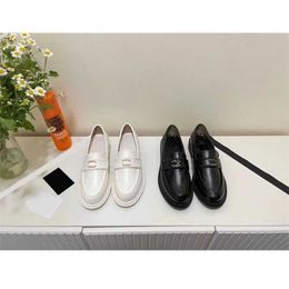 27% OFF Sports 2024 Xiaoxiang wears Lefu with one foot. Womens new spring and autumn British style thick soled increased 5cm small leather shoes