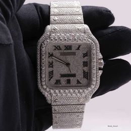 Premium High Quality Vvs Top Brand Hot Custom Dign Hip Hop Men Woman Luxury Hand Set Lced Out Diamond Moissanite Watch Luxury Watch 125
