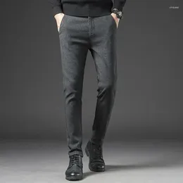 Men's Pants Summer Elegant Fashion Harajuku Slim Fit Ropa Hombre Loose All Match Casual Solid Pockets Thin Style Straight Leg