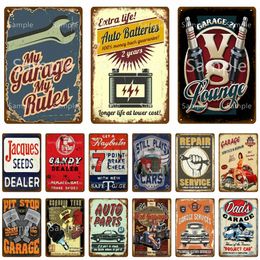 Metal Painting Signs Vintage Poster Bar Pub Decorative Plaque Home Decor Beer Advertising Plate - 10PCS Mixed Random Shipment