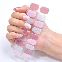 False Nails Breathable Nail Wraps Stylish Patterned Self-adhesive Gel Strips For Diy Art Manicure Kit Women Girls Easy