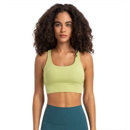 Women Active Underwear Ladies Ribbed Sports Bra One Piece Longline Yoga Bras DW367 ZZ