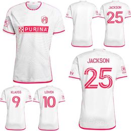 2024 2025 FC St. L ouis 4 NILSSON Soccer Jerseys 9 KLAUSS 19 VASSILEV 25 JACKSON 21 ALM 22 HIEBERT 7 OSTRAK 16 ADENIRAN 10 LOWEN TOTLAND Football Shirt Kits ShengLuYiSi