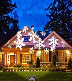Effects Outdoor Christmas Moving Snow Laser Projector Stage Spotlight Snowflake Landscape Garden Lawn Light DJ Disco9129136