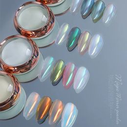 Aurora Holographic Nail Art Glitter Laser Magic Super Smooth Dust Manicure Opal Solid Powder DIY UV Decorations 240313
