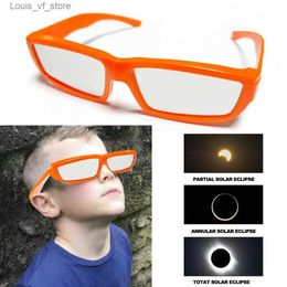 Sunglasses Certified Childrens Eclipse Sunglasses Certified Ultra Light Childrens Colour Block Solar Viewing Glasses H240316