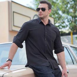 Men's Casual Shirts New Elasticity Shirts for Men Casual Lightweight Long Sle Stylish mens Large Haiian T Shirts for Men tiki DapperDuoC24315