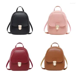 School Bags DOME Fashion Backpack Multi-Function Small Women Pu Leather Shoulder Handbags Female Bag Pack