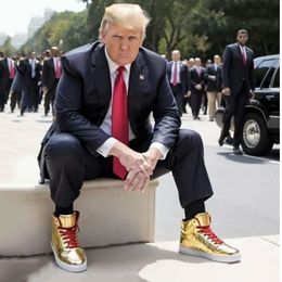 2024 T TRUMP SNEAKERS trump flag trump Shoes gold the Never Surrender High-tops Designer 1 TS Gold Custom Outdoor Sneakers Comfort Sport Casual Trendy Lace-up Party