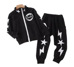 baby boys clothes kids clothing children tracksuit kids designer clothes girls 2pcs sports casual suit with star red black 310t9070306