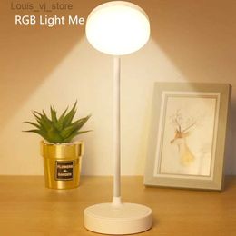 Table Lamps Smart Dimmer Bedside Reading Lamp 3-Colors USB Rechargeable Desk Lamp Eye Protection Flexible Book Lights Bedroom Table Lamp YQ240316