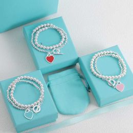 Original brand TFF Bracelet New Love Dropping Glue Double Layer Pearl Fashion Versatile Elegant Approval