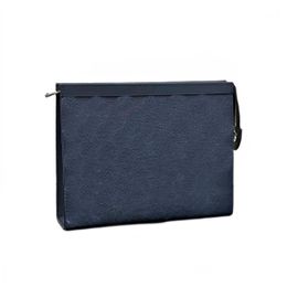 Designer men's clutch bag luxury, black flower, unisex, classic style