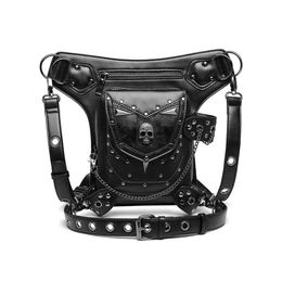 Steampunk Waist Leg Bag Women Men Victorian Style Leather Crossbody Motorcycle Thigh Hip Belt Pack Messenger Shoulder Bags 240308