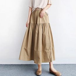Dresses New 2022 Spring Autumn Maxi Long Cotton Linen Skirts,11 Colors Cotton Linen Casual Skirts,girls School Skirt