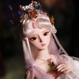 Dream Fairy 1/3 Doll BJD Chinese Beauty Style 62cm Ball Jointed Dolls SD MSD with Clothes Shoes Makeup BJD Dolls for Girls 240304