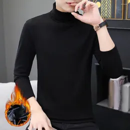 Gym Clothing 2024 Man Thermal Half Turtleneck Casual Sleepwear Shirt S-2XL Sleeve Long Slim Coat 5colors Basic Sweater Bottom Winter