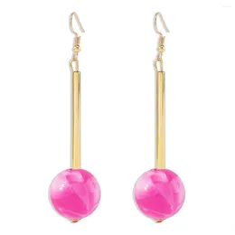 Dangle Earrings 925 Stainless Steel Women's Resort Style Sweet Lollipop Plate Accessories Designer Jewelry