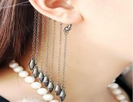 European and American punk designer Earless lug with fashional and orignal bullet long tassels ear cuff GD1246536476