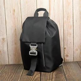 Backpack High Quality 1017 9SM Multi Functional Bag Etched Metal Buckle Black ALYX Men's And Women's Fashion