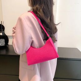 Evening Bags Women Underarm Bag Fashion Small Tote Simple Ladies Handbags Purses Casual Solid Colour Elegant Zipper Trends