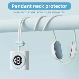 Smart Mini Neck Massager EMS Pulse Cervical For Care Relax Pain Relief Halterneck Pendant Protector Unisex 240314